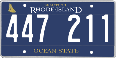 RI license plate 447211