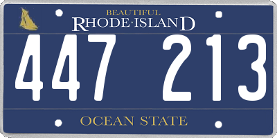 RI license plate 447213