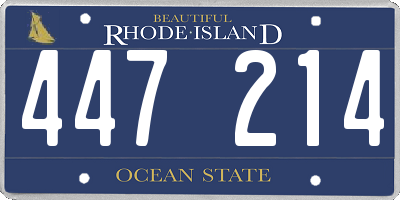 RI license plate 447214
