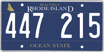 RI license plate 447215