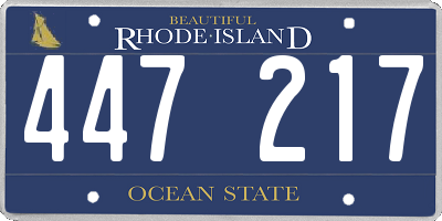 RI license plate 447217