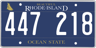 RI license plate 447218