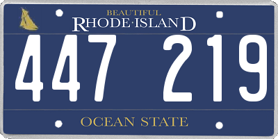 RI license plate 447219