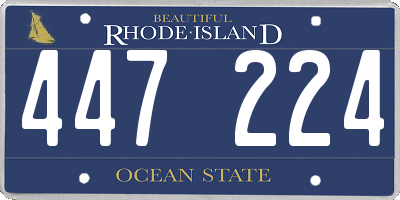 RI license plate 447224