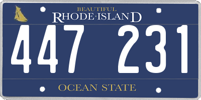 RI license plate 447231