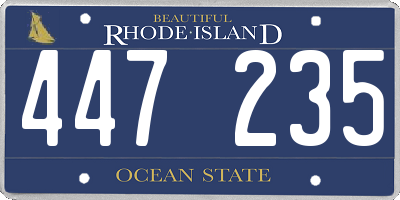 RI license plate 447235