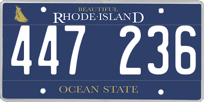 RI license plate 447236