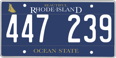 RI license plate 447239