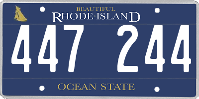 RI license plate 447244
