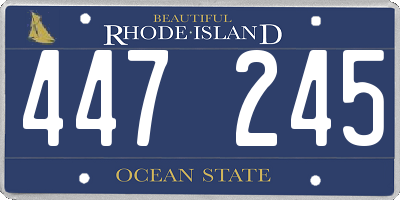 RI license plate 447245
