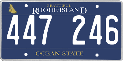 RI license plate 447246