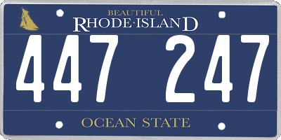 RI license plate 447247