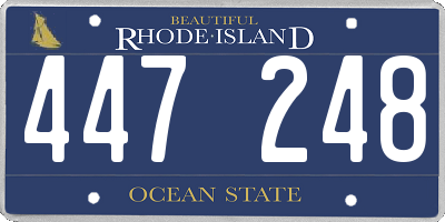 RI license plate 447248
