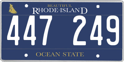 RI license plate 447249