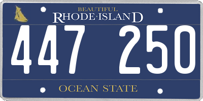 RI license plate 447250
