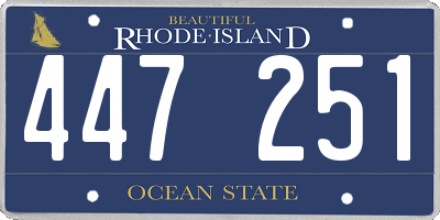 RI license plate 447251
