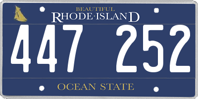 RI license plate 447252