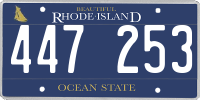 RI license plate 447253
