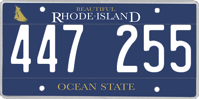 RI license plate 447255