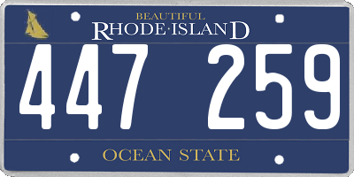 RI license plate 447259