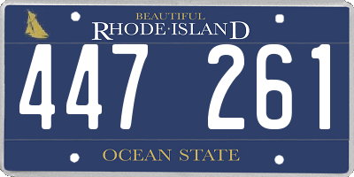RI license plate 447261
