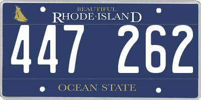 RI license plate 447262