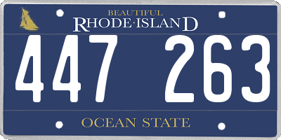 RI license plate 447263