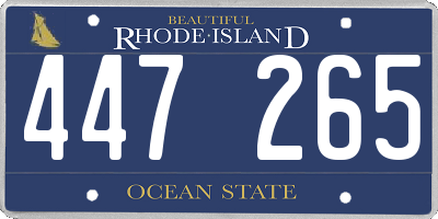 RI license plate 447265