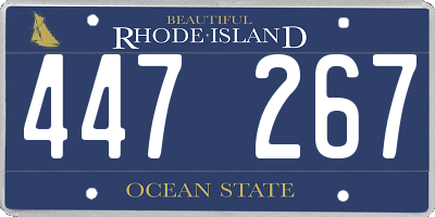 RI license plate 447267