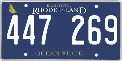 RI license plate 447269
