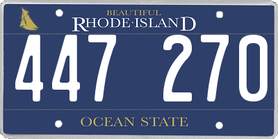 RI license plate 447270
