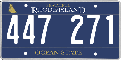 RI license plate 447271