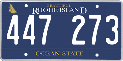 RI license plate 447273