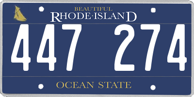 RI license plate 447274