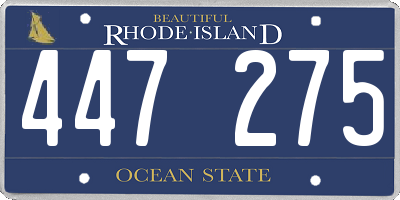 RI license plate 447275