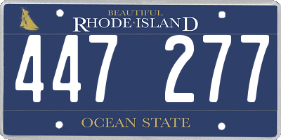 RI license plate 447277