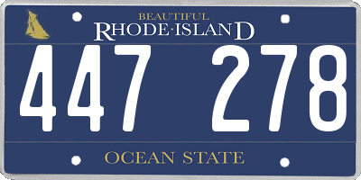 RI license plate 447278