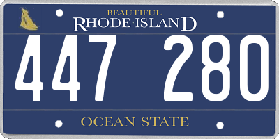 RI license plate 447280