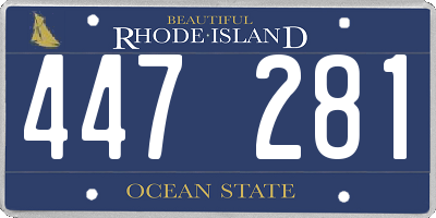 RI license plate 447281