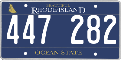 RI license plate 447282
