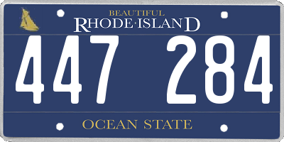 RI license plate 447284