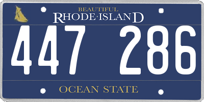 RI license plate 447286
