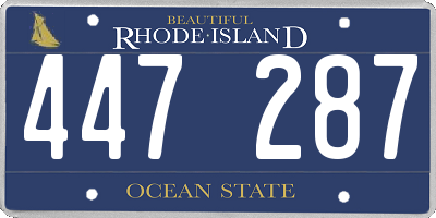 RI license plate 447287
