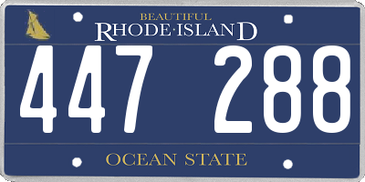 RI license plate 447288