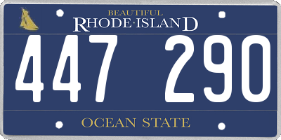 RI license plate 447290