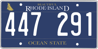 RI license plate 447291