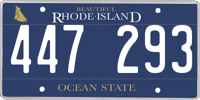 RI license plate 447293