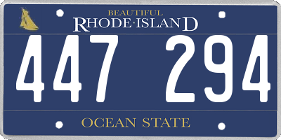 RI license plate 447294