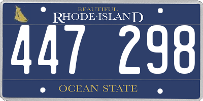 RI license plate 447298