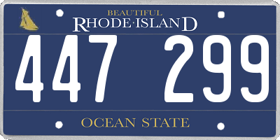 RI license plate 447299